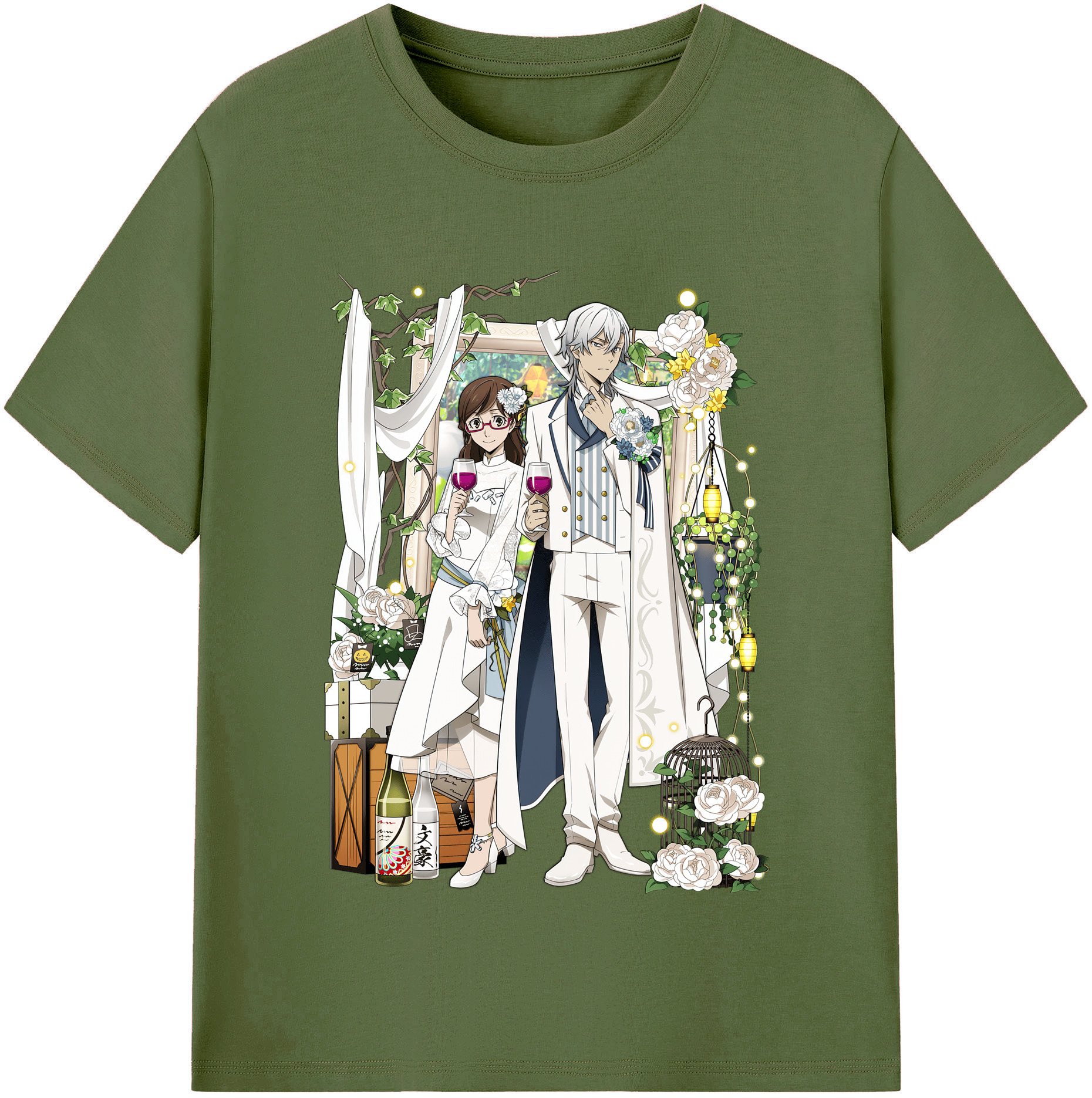 （画像用） 文豪ストレイドッグス Bungo Stray Dogs 綿100％半袖Tシャツ（フロントプリント）